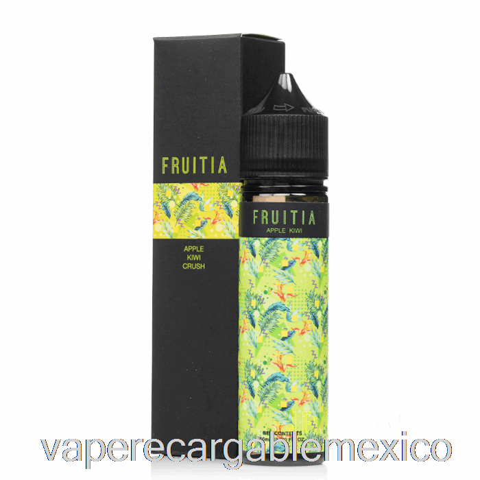 Vape Recargable Manzana Kiwi Triturado - Fruitia - 60ml 0mg